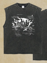 Men's Round Neck Graphic Tank Mens Tops