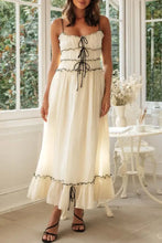 Frill Tied Front Midi Cami Dress Casual Dresses