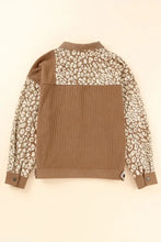 Leopard Button Up Drop Shoulder Jacket Woman Outerwear