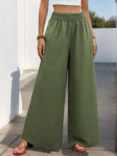 Perfee Smocked Wide Leg Pants Woman Pants