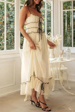 Frill Tied Front Midi Cami Dress Casual Dresses