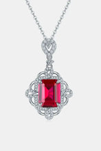 925 Sterling Silver Ruby Pendant Necklace Silver One Size Necklaces