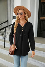 Long Sleeve Hooded Blouse Black Woman Blouses