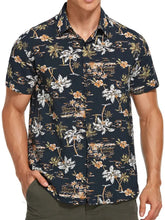 Men's Tropical Print Short Sleeve Hawaiian Shirt Mens Tops