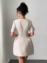 Square Neck Short Sleeve Mini Dress Casual Dresses