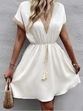 Full Size V-Neck Short Sleeve Dress Plus Size Casual Dresses