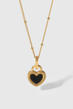 Contrast Heart Pendant Necklace Gold One Size Necklaces