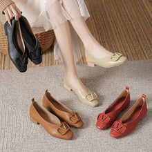 Square Toe Block Heels Slip-Ons Woman Loafers