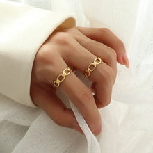 Titanium Steel Gold-Plated Adjustable Ring Gold 6 Rings