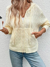 Perfee Zip Up Long Sleeve Hooded Cardigan Woman Outerwear