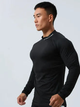 Men's Plus Size Mock Neck Long Sleeve T-Shirt Mens Tops