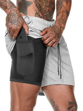 Men's Plus Size Drawstring Active Shorts with pocket Gray Mens Bottoms