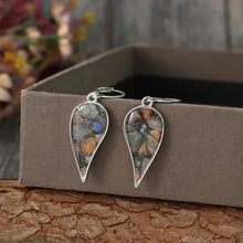Natural Stone Dangle Earrings Silver One Size Earrings