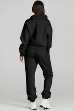 Quarter Zip Top and Drawstring Pants Active Set Woman Activewear