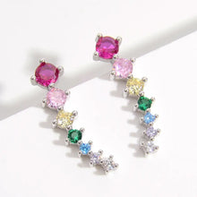925 Sterling Silver Inlaid Zircon Earrings Earrings