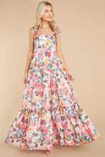 Floral Square Neck Wide Strap Maxi Dress Woman Maxi Dress