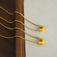 Gold-Plated Heart Pendant Necklace Necklaces