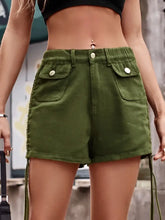 Drawstring Denim Shorts with Pockets Denim Shorts
