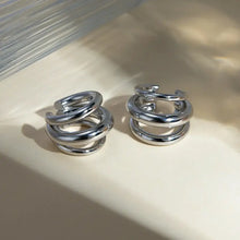 Stainless Steel Layered Cuff Earrings Fashion Jewelry