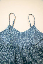 Spaghetti Straps Floral Print Knot Detail High Waist Flared Dress Woman Casual Dress