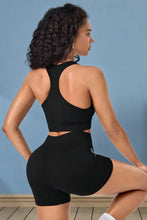 Cropped Sports Tank and Shorts Set Woman Activewear