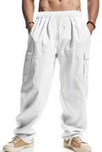 Men's Full Size Drawstring Pants with Pockets Plus Size White Woman Sweatpants