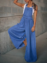 Wide Leg Denim Overalls Medium Denim Overalls