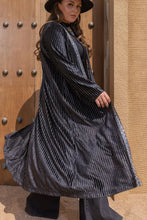 Plus Size Striped Long Sleeve Cardigan Woman Outerwear