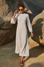 Puff Sleeve Flounce Dress Woman Maxi Dress