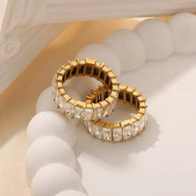 Titanium Steel Inlaid Zircon Ring Rings