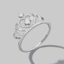 Crown Shape Zircon 925 Sterling Silver Ring Rings