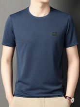 Men's Plus Size Breathable Short Sleeve T-Shirt Dusty Blue Mens Tops