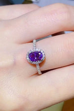 925 Sterling Silver 1 Carat Purple Moissanite Ring Purple Rings