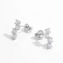 925 Sterling Silver Inlaid Zircon Stud Earrings Earrings