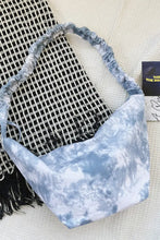 Tie-Dye Canvas Sling Bag Light Blue One Size Handbags