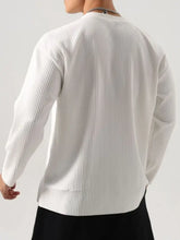 Men's Plus Size Notched Long Sleeve Top Mens Tops