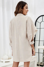 Tie Front Collared Neck Cutout Shacket Woman Outerwear