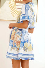 Printed Collared Neck Half Sleeve Dress Casual Dresses