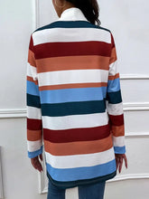 Shiny Color Block Open Front Cardigan Woman Outerwear