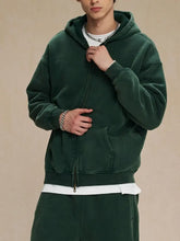 Men's Zip-Up Hoodie with Kangaroo Pocket Mens Tops