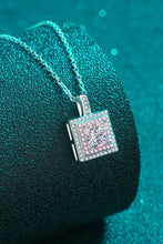 1 Carat Moissanite Square Pendant Chain Necklace Necklaces