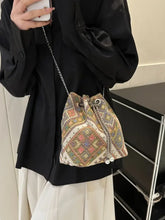 Printed Chain Bucket Bag Shoulder Bags
