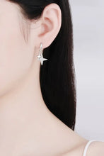 Moissanite Star Rhodium-Plated Drop Earrings Earrings