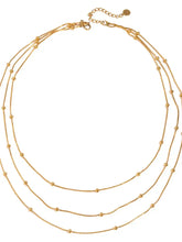 18K Gold-Plated Layered Beaded Chain Necklac Necklaces