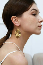 Brass Cutout Leaf Shape Earrings Earrings