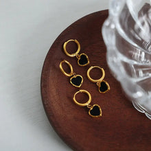 18K Gold-Plated Heart Drop Earrings Earrings