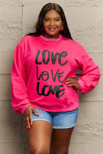Simply Love Full Size LOVE Round Neck Sweatshirt Woman Sweatshirts