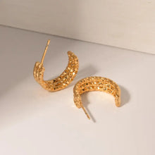 18K Gold-Plated Stainless Steel C-Hoop Earrings Gold One Size Earrings