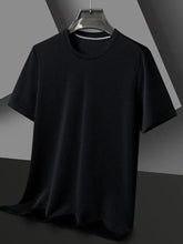 Men's Plus Size Breathable Texture Short Sleeve T-Shirt Mens Tops