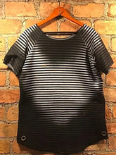 Men's Full Size Round Neck Short Sleeve Striped T-Shirt Plus Size Mens Tops